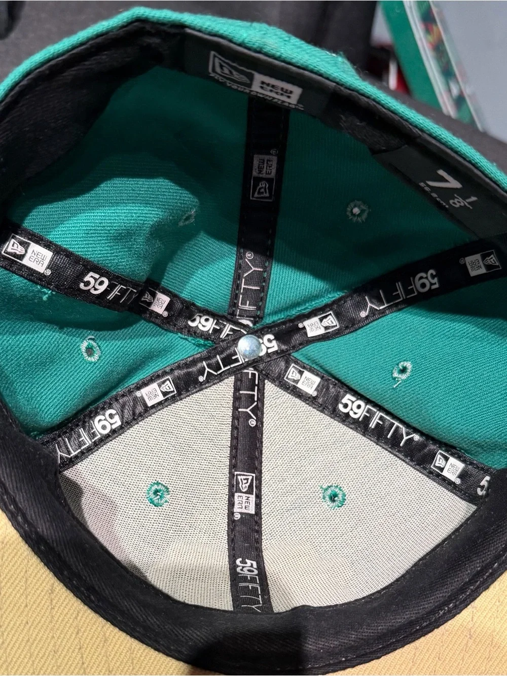 Green and Gold Kids Hat with Embroidered ND Logo